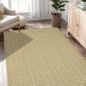 Modern Washable Area Rug, Non Slip Stain Rsistant Braided Print Carpet, Throw Mat for Bedroom Living Room Dining Room Home Decor - 1 of 4