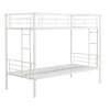 NicBex Twin Over Twin Bunk Bed,Metal Bunk Beds with Ladder,Bunk Bed Frame for Adults,Kids,Box Spring Not Required,Space-Saving and Noise-Free,White - 4 of 4