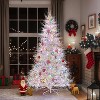 VINGLI 7ft Pre-lit White Christmas Tree, 400 LED Lights, 1218 Snow-Flocked Tips, 11 Modes, 2 Colors, PE for Home Office Party - 4 of 4