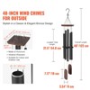 VEVOR Wind Chimes for Outside, 48 in, Deep Tone Wind Chimes with 5 Tubes, Unique Large Memorial Wind Chimes for Anniversary, Black - 3 of 4