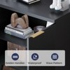FONTOI Storage Cabinet, Sideboard Cabinet with Doors and Shelves, Buffet Cabinet with Waveform Panel for Dining Room, Black, 23.6*11.8*27.6 - 4 of 4