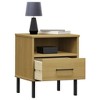 vidaXL Nightstand Bedroom Storage Cabinet Bedside Table Solid Pine Wood OSLO - 3 of 4