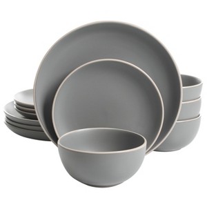 Gibson Home Rockaway 12-Piece Stoneware Dinnerware Set - 1 of 4