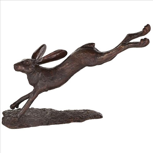 Design Toscano Leaping Hare, Jumping Rabbit Cast Bronze Garden Statue :  Target