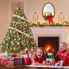 4.5-9ft Artificial Christmas Tree, Green Artificial Christmas Tree with Branch Tips & Metal Stand, Xmas Decorations for Living Room Office Party - 2 of 4