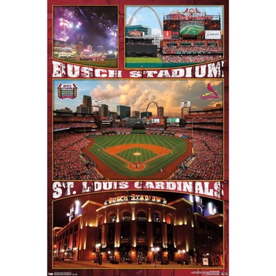 St. Louis Cardinals Busch Stadium Vintage Baseball Print