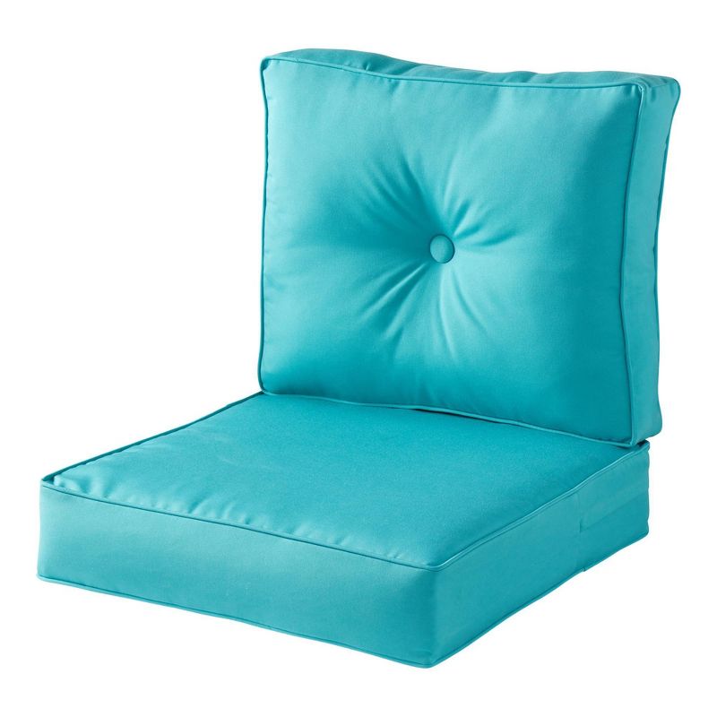 2pc Sunbrella Outdoor Deep Seat Cushion Set - Kensington Garden, 1 of 8
