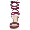 Allegra K Women's Lace Up Chunky Heels Sandals - 3 of 4