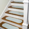 Colonial Mills Milton Houndstooth Tweed Stair Treads - Green 8"x28" (SET 13) - 2 of 4