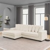110.63" Corduroy L-Shaped Modular Sectional Sofa with Ottoman and Removable Cushions - 4 of 4