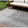 Gray Silver And Charcoal Nautical Washable Indoor Outdoor Area Rug - 2 of 4