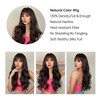 Jessie's Wig 26 Inch Long Wavy Bangs Wig Synthetic Wig Natural Black 1 Pc/Pack - 4 of 4
