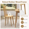 Tangkula 4 PCS Winds or Dining Chairs w/ High Spindle Back Natural Rubber Wood Legs - 2 of 4