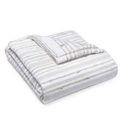 ED Ellen DeGeneres Block Striped Throw Blanket Gray