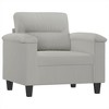 Sofa Chair Light Grey Microfiber, Metal, Plywood Single Durable vidaXL - 2 of 4