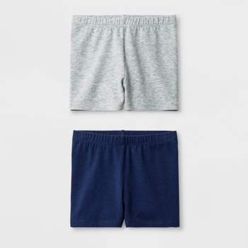 Toddler Girls' 2pk Tumble Trousers Shorts Set - Cat & Jack™ Navy/Gray