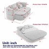 TiramisuBest 75" Foldable Chenille Floor Sofa, Convertible Sleeper Bed with Blanket for Living Room & Studio,Beige - 4 of 4