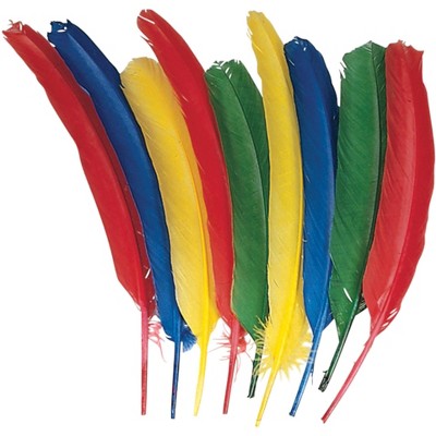 Creativity Street Long Colored Quills, 10 to 12 Inches, Assorted Colors, Set of 24