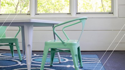 Coco 3 Piece Kids Silver Metal Activity Table Set