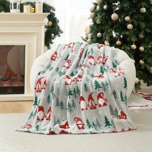 Cozy Bliss Gnome Bed Blankets Christmas Blanket 50x60" - 1 of 4