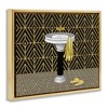 Stupell Industries Deco Style Glam Bathroom Black Framed Floater Canvas Wall Art - 3 of 4