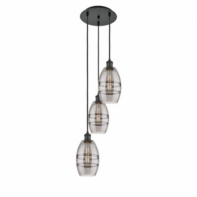 Vaz - 3 Light Cord Hung Multi Pendant In Industrial Style-25.13 Inches Tall and 12.38 Inches Wide