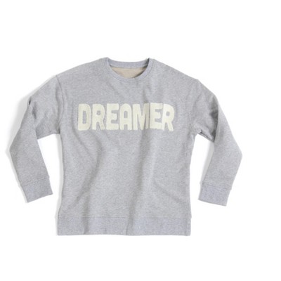 Shiraleah Womens Quote Relaxed Fit Long Sleeve Crew Graphic Sweatshirt - Gray Medium