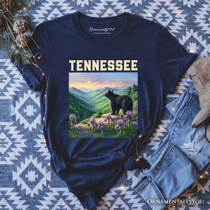 Scenic Tennessee State Great Mountains T-Shirt, Black Bear and Wildflower Nature Tee and Travel Souvenir | OrnamentallyYou - 1 of 4