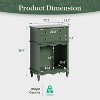 Heynemo Vintage Small Storage Cabinet with Pet House, 2 Drawers & Semi-open Space, Hidden Cat Litter Box for Living Room, Entrance - 2 of 4