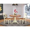 Tuscan Kitchen Table Set - 3 Piece Dining Set - Asian Hardwood Table & Chairs - 2 of 4
