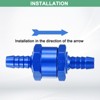 Unique Bargains Aluminum Alloy Durable Non Return One Way Check Valve Blue - 4 of 4