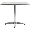 vidaXL Patio Table Silver 31.5"x31.5"x27.6" Aluminum - 2 of 4