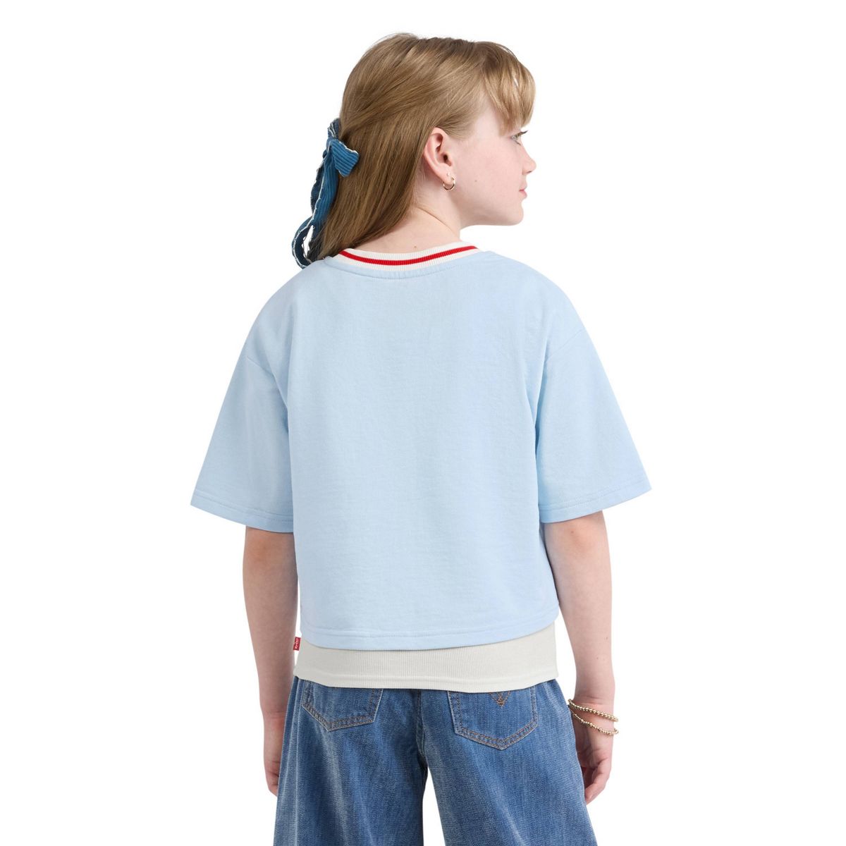 Levi's® Girls' Short Sleeve Layered Crewneck 2-Fer Top Multicolor - thumbnail 2