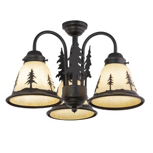 Vaxcel Yosemite 3 - Light Semi-Flush Mount in  Burnished Bronze - 1 of 4
