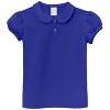 City Threads Puff Short Sleeve Girls Cotton Polo Tee with Peter Pan Collar - USA-Made - 2 of 4