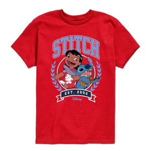 Boys' - Disney - Stitch Collegiate Group Short Sleeve Graphic T-Shirt - 1 of 3
