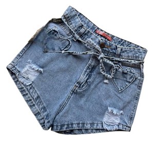 Women's Two Heart Shorts - Desire Denim - 1 of 2