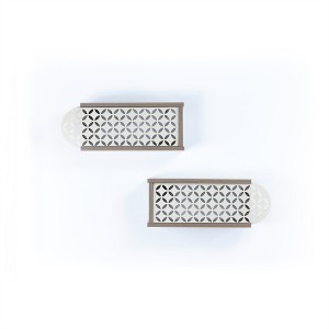 OUTSUPPLY Set of 2 Floating Wall Decor Wall Mounted Rustic Decorative Hanging Shelf for Books - 1 of 4