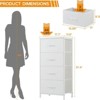 SKRAN Dresser For Bedroom With 4 Storage Drawers, Small Dresser Chest Of Drawers Fabric Dresser With Sturdy Steel Frame,Dresser With Wood Top - 3 of 4