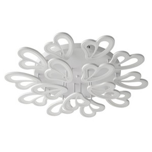 Modern White LED Ceiling Light , Floral Heart Shape Flush Mount Fixture For Girl¡¯s Room Or Nursery - 1 of 4