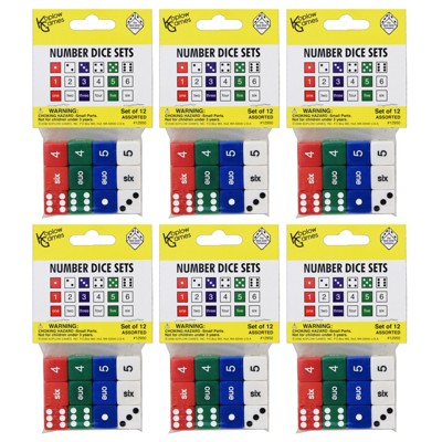 Koplow Games Intermediate Multiplication Dice, 3 per Set, 12 Sets