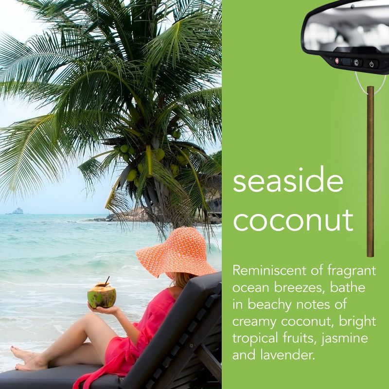Enviroscent 3pc Car Air Freshener Seaside Coconut, 4 of 5