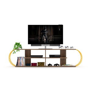 NicBex Mid Century Modern TV Stand with 4 Shelves and Open Storage for TVs up to 68 inch for Living Room - 1 of 4