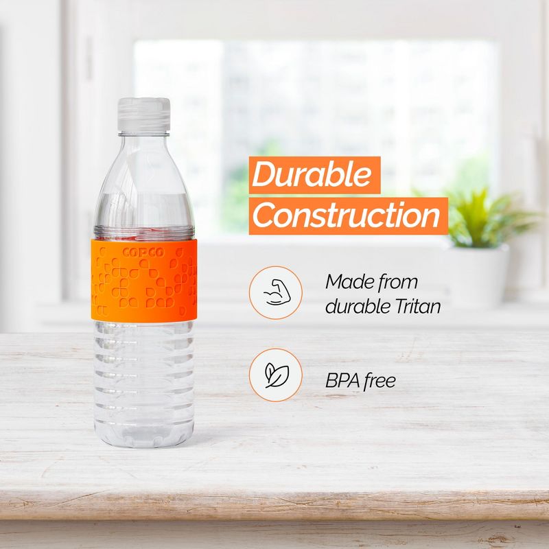 Copco Hydra Water Bottle 16.9 Ounce Non Slip Sleeve BPA Free Tritan Plastic Reusable, 5 of 8