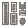 Hotel Bath Rug 100% Premium Cotton Tufted Weave Two Tone Reversible 6 Piece Bathroom Rug Set, Super Soft & Water Absorbent, Machine Washable Bathmat - 2 of 4