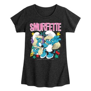 Girls' - Smurfs - Smurfette Fitted Short Sleeve Graphic T-Shirt - 1 of 4