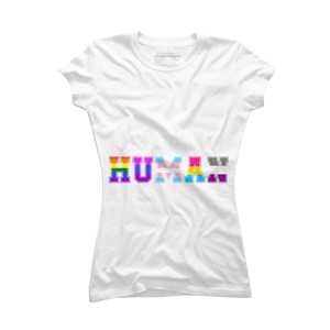 Adult Design By Humans We Are All Human Pride Motto By corndesign T-Shirt - 1 of 2