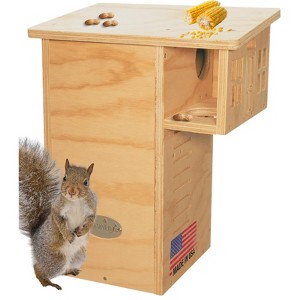 JCS Wildlife Plywood Squirrel House Nesting Box � Durable, Spacious Shelter for Squirrels - 1 of 4