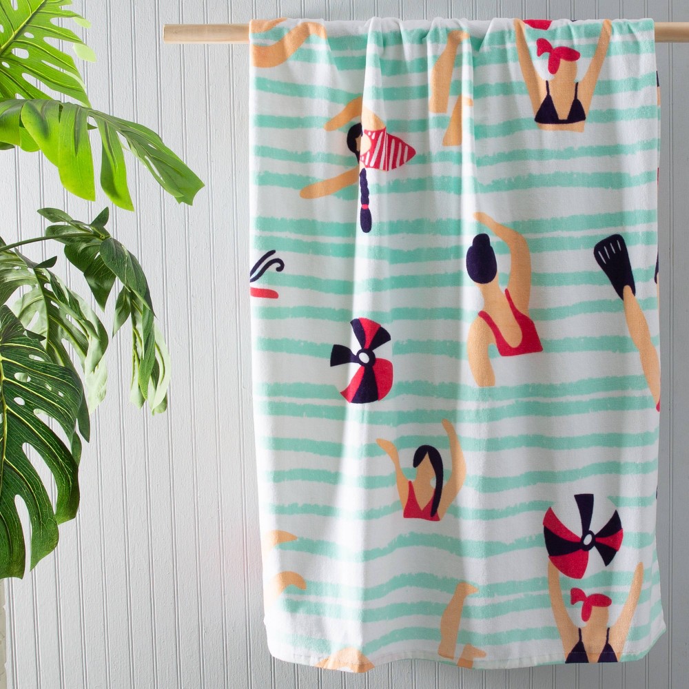 Moda at Home Water Play Velour Beach Towel