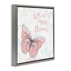 Stupell Industries Follow Your Dreams Pink Butterfly Floating Frame Canvas Art - 2 of 4